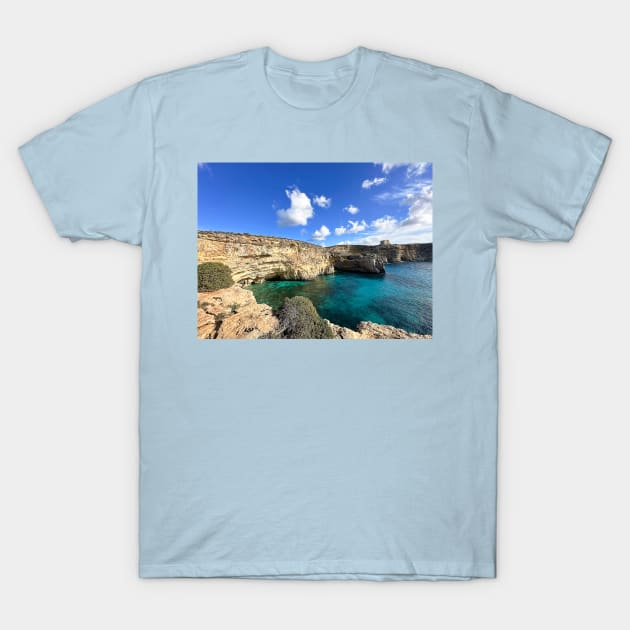 Blue Lagoon, Comino, Malta T-Shirt by Graz-Photos